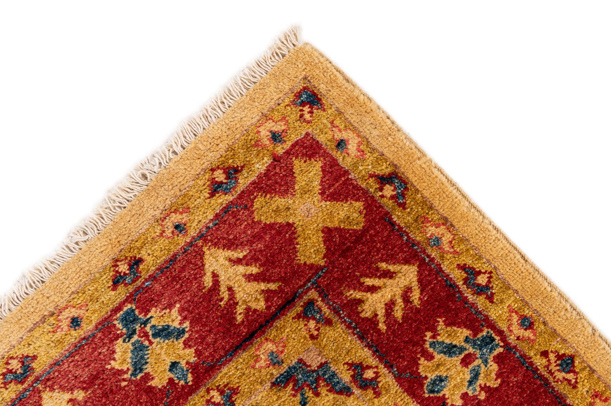 3' 5 x 5' 1 Hand Knotted Ziegler Wool Rug