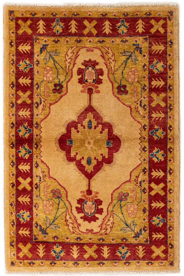 Detail image of 3' 5 x 5' 1 Hand Knotted Ziegler Wool Rug
