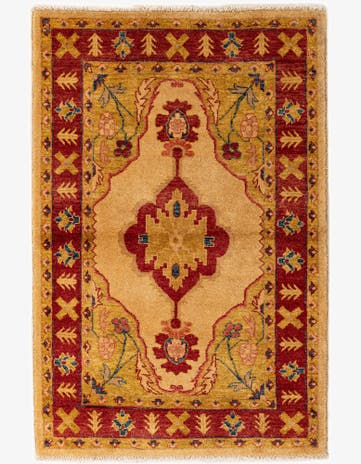 3' 5 x 5' 1 Hand Knotted Ziegler Wool Rug