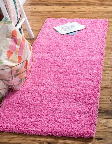 2' 7 x 16' 5 Solid Shag Runner Rug