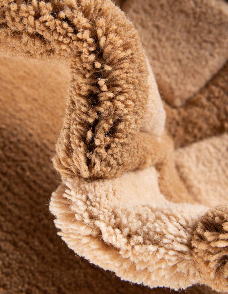 Detail image of 1' 7 x 3' 1 Happy Rugs Iced Coffee Wool Freeform