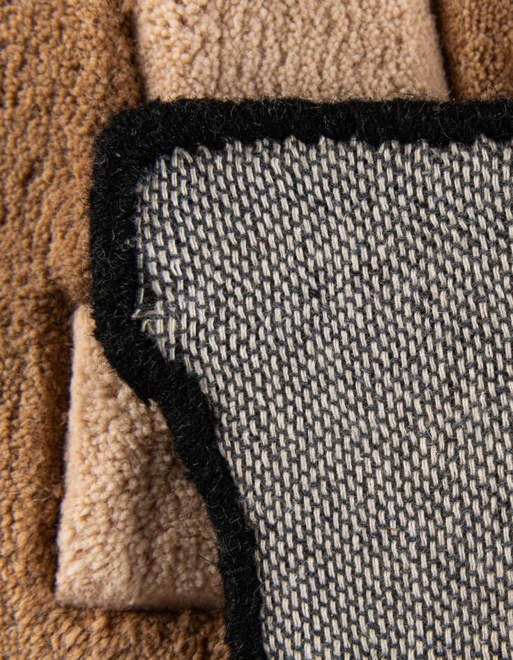 Detail image of 1' 7 x 3' 1 Happy Rugs Iced Coffee Wool Freeform