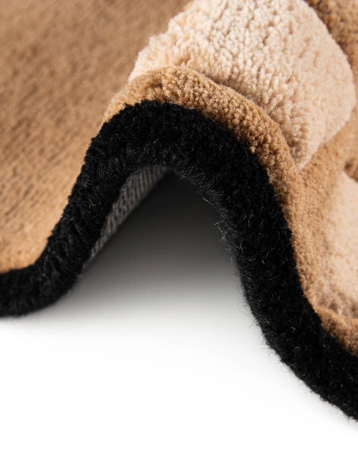 Detail image of 1' 7 x 3' 1 Happy Rugs Iced Coffee Wool Freeform