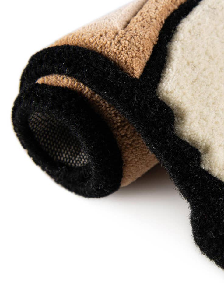 Detail image of 1' 7 x 3' 1 Happy Rugs Iced Coffee Wool Freeform