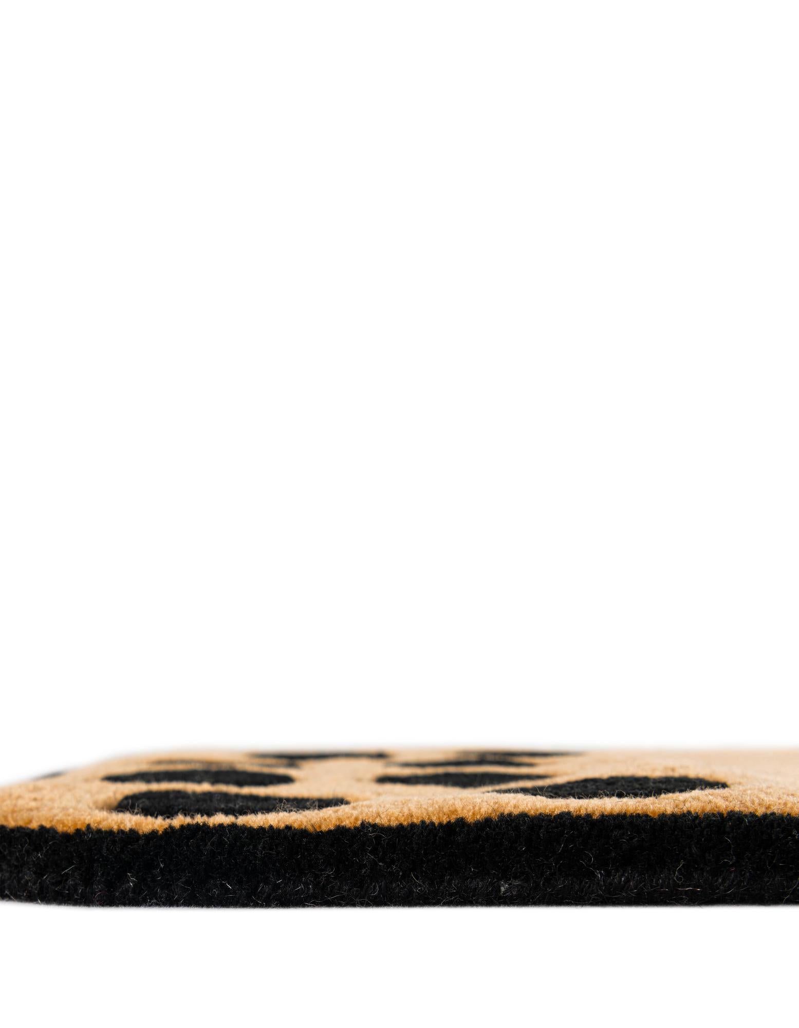 1' 7 x 3' 1 Happy Rugs Boba Tea Wool Freeform