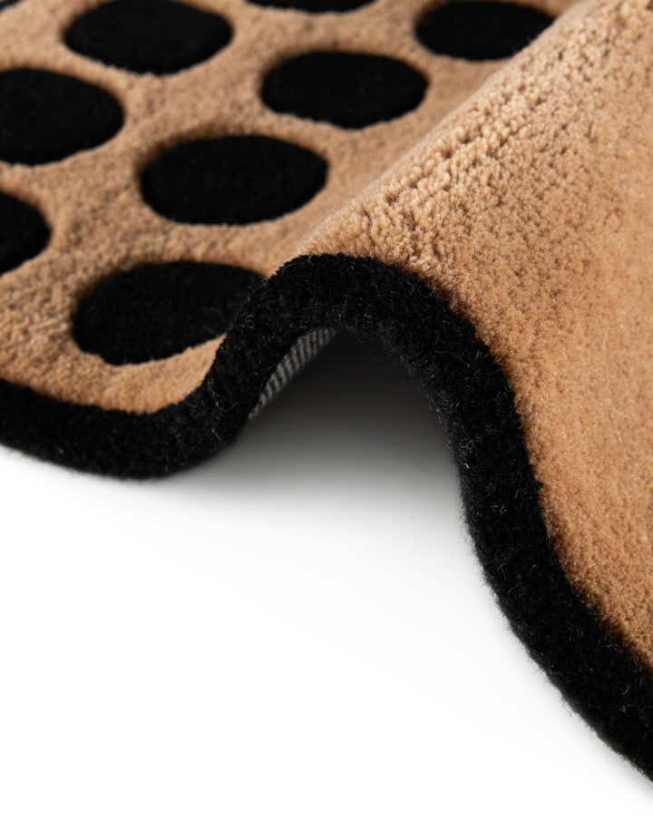 1' 7 x 3' 1 Happy Rugs Boba Tea Wool Freeform