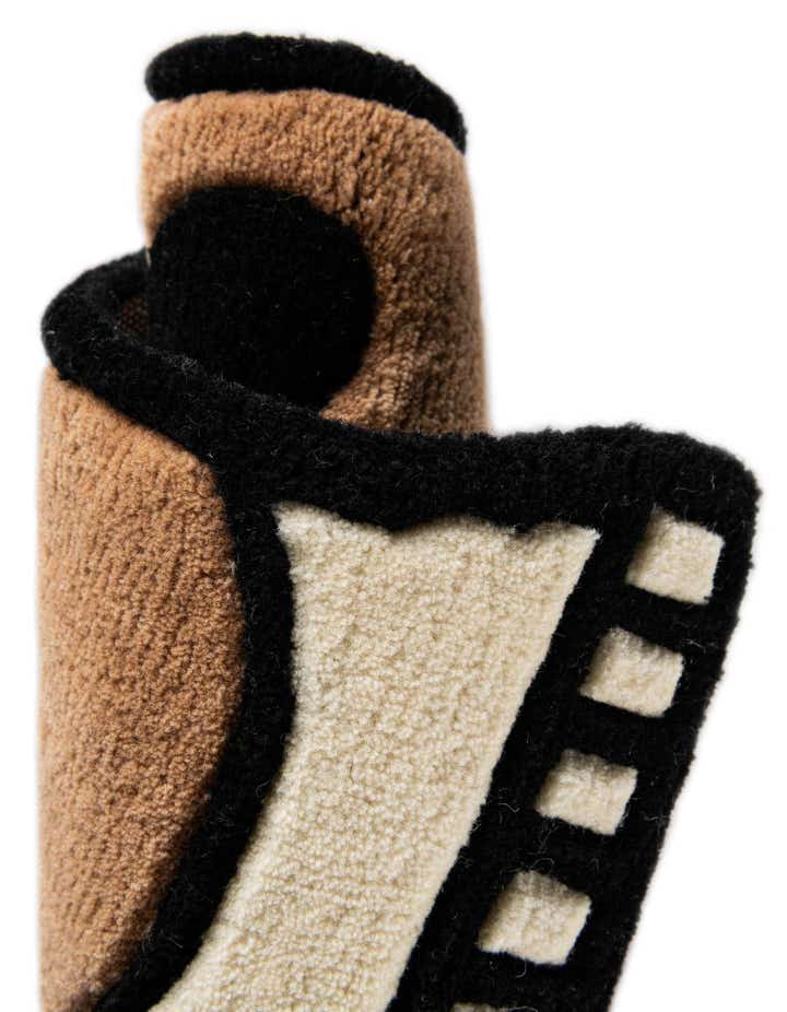 1' 7 x 3' 1 Happy Rugs Boba Tea Wool Freeform