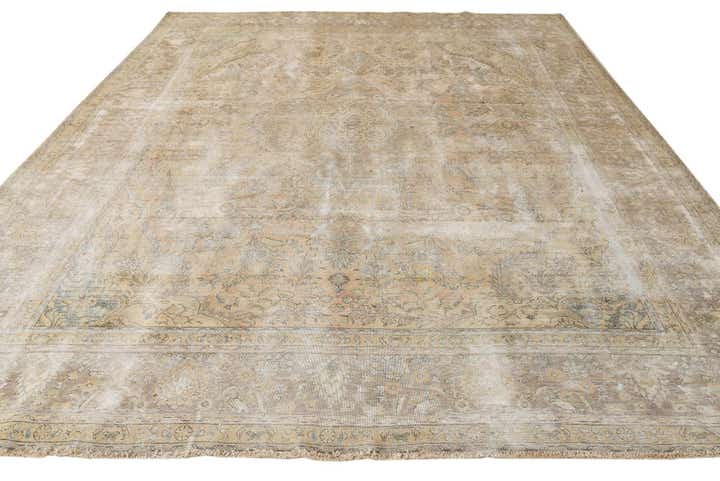 9' 7 x 12' 6 Hand Knotted Ultra Vintage Persian Wool Rug