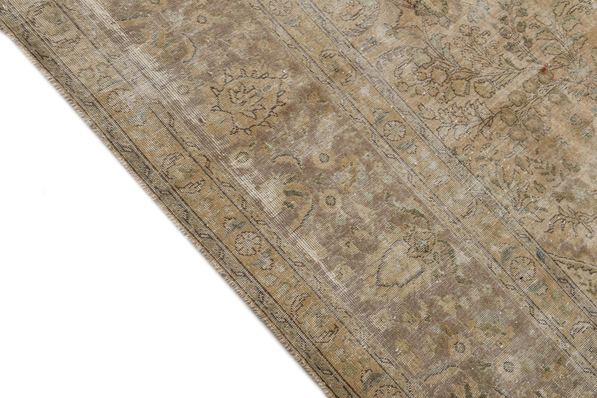 9' 7 x 12' 6 Hand Knotted Ultra Vintage Persian Wool Rug
