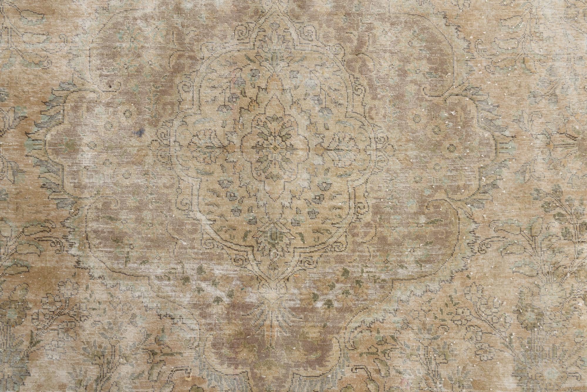 9' 7 x 12' 6 Hand Knotted Ultra Vintage Persian Wool Rug