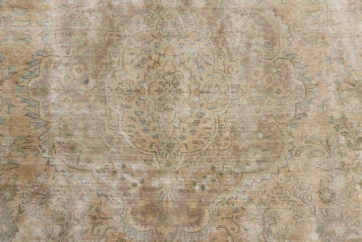 9' 7 x 12' 6 Hand Knotted Ultra Vintage Persian Wool Rug