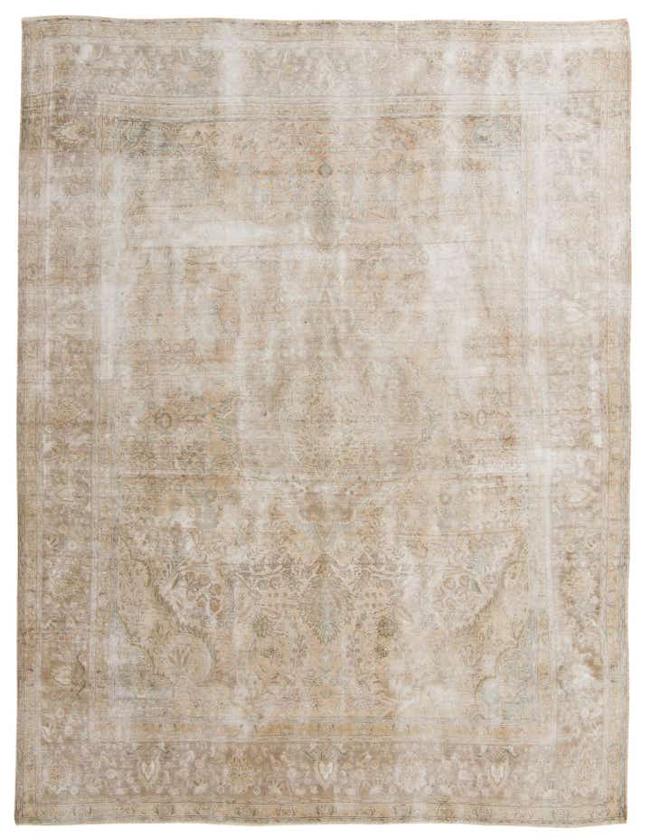 9' 7 x 12' 6 Hand Knotted Ultra Vintage Persian Wool Rug