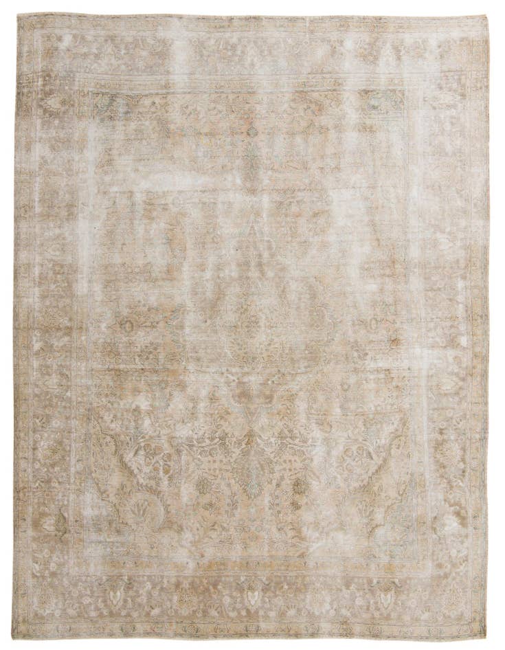 Detail image of 9' 7 x 12' 6 Hand Knotted Ultra Vintage Persian Wool Rug