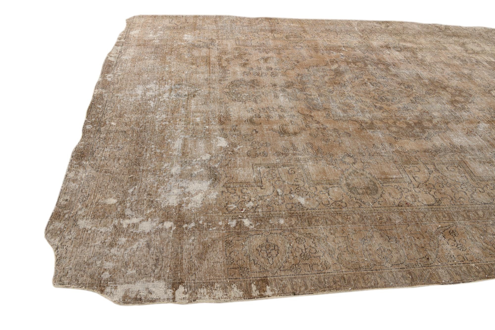 9' 4 x 12' 3 Hand Knotted Ultra Vintage Persian Wool Rug