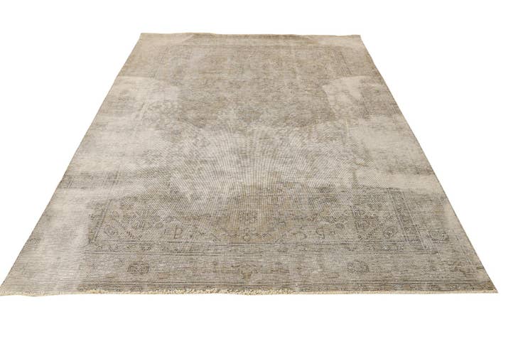 Detail image of 6' 5 x 9' 5 Hand Knotted Ultra Vintage Persian Wool Rug