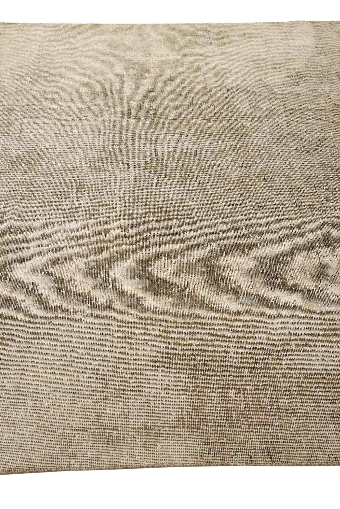 6' 5 x 9' 5 Hand Knotted Ultra Vintage Persian Wool Rug