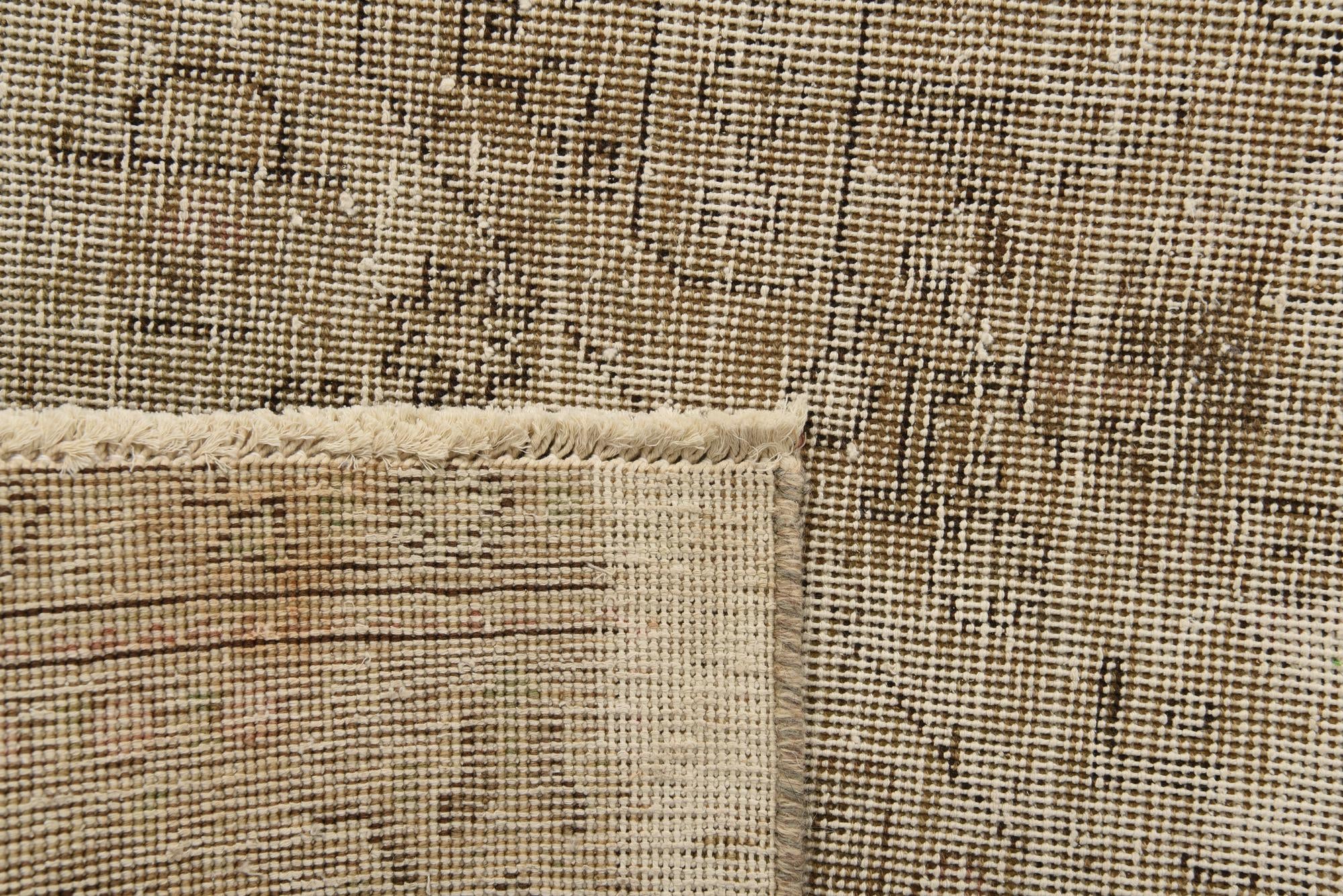 6' 5 x 9' 5 Hand Knotted Ultra Vintage Persian Wool Rug