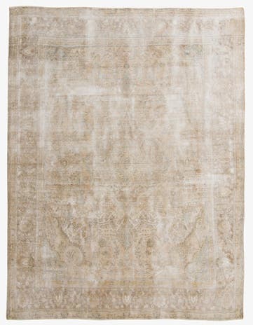 9' 7 x 12' 6 Hand Knotted Ultra Vintage Persian Wool Rug