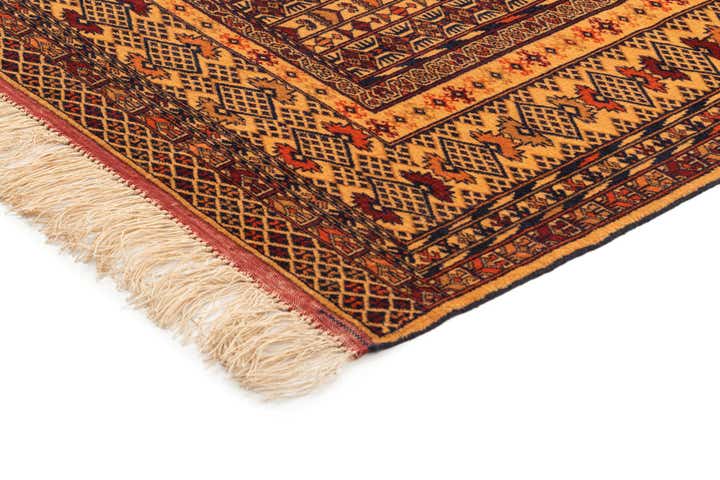 4' 1 x 6' 4 Hand Knotted Afghan Akhche Oriental Wool Rug