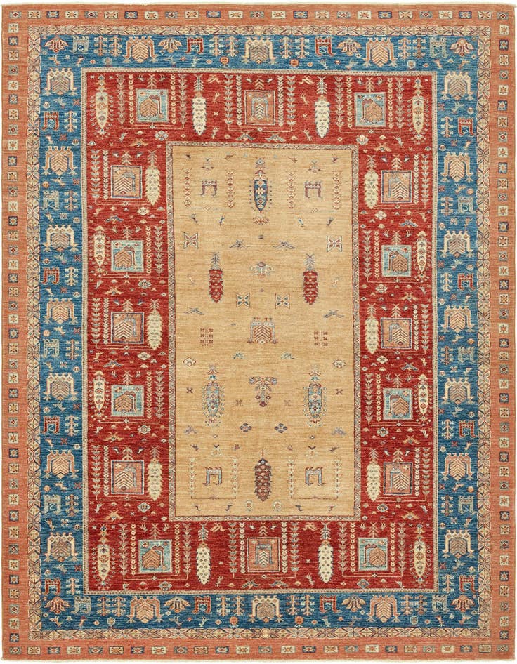 Detail image of 6' 6 x 9' 6 Hand Knotted Ariana Ziegler Rug