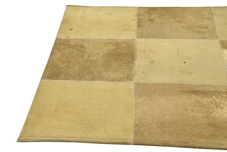 Detail image of 2' 1 x 3' 1 Cowhide Leather Rug