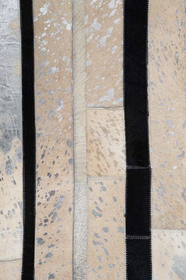 Detail image of 5' 2 x 8' Cowhide Leather Rug