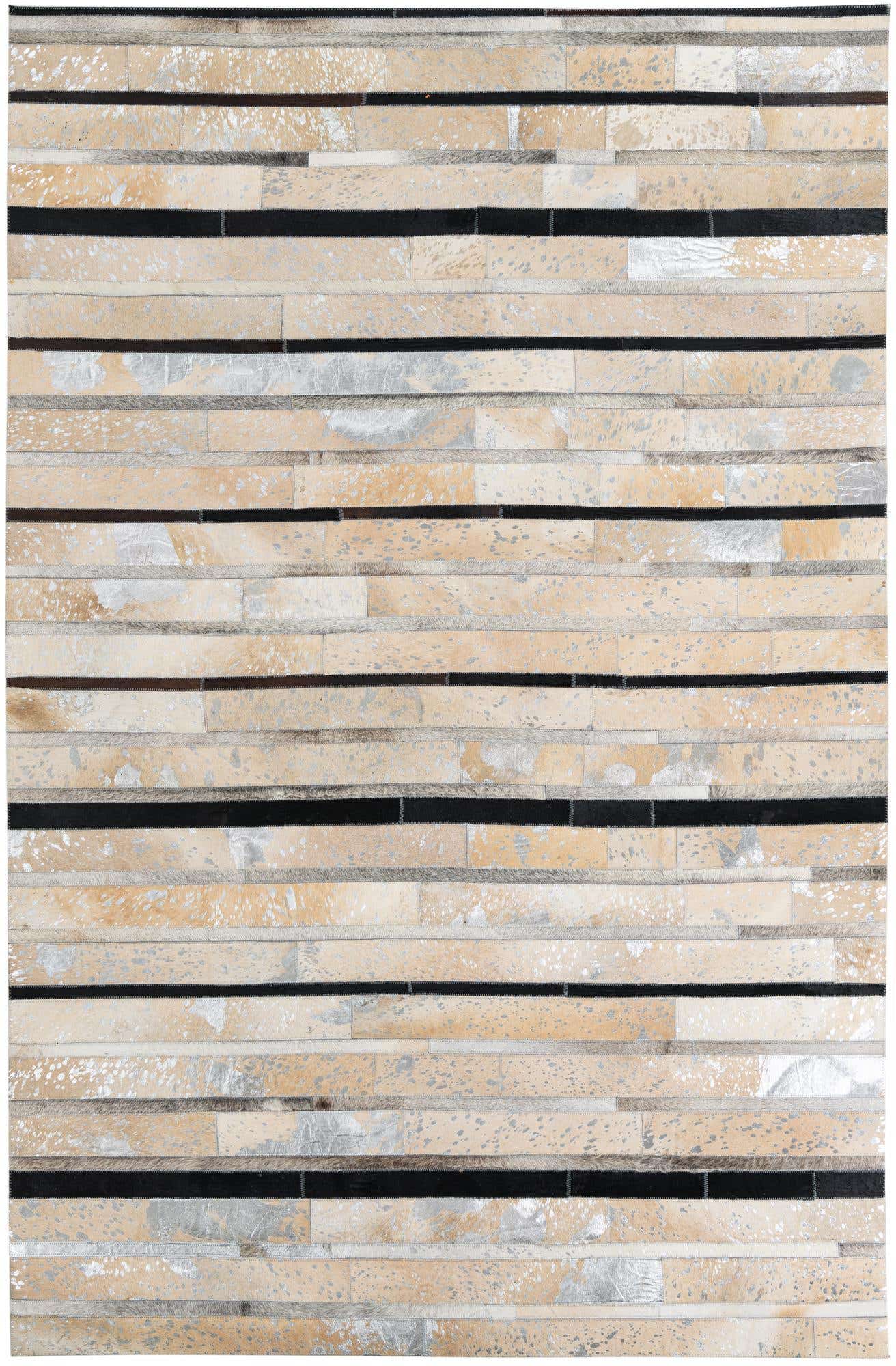 5' 2 x 8' Cowhide Leather Rug