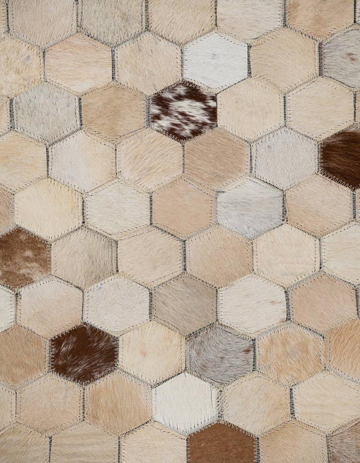 Detail image of 8' x 10' Cowhide Leather Rug