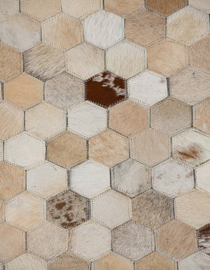 Detail image of 8' x 10' Cowhide Leather Rug