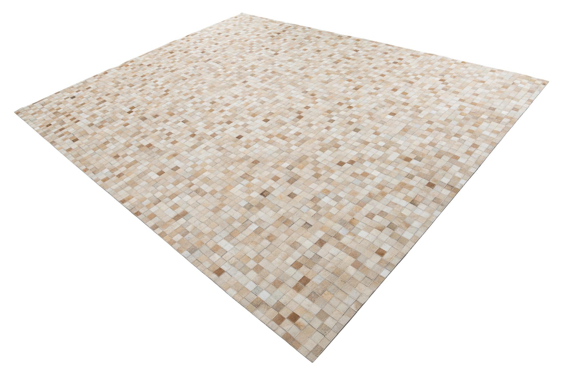 8' x 10' Cowhide Leather Rug
