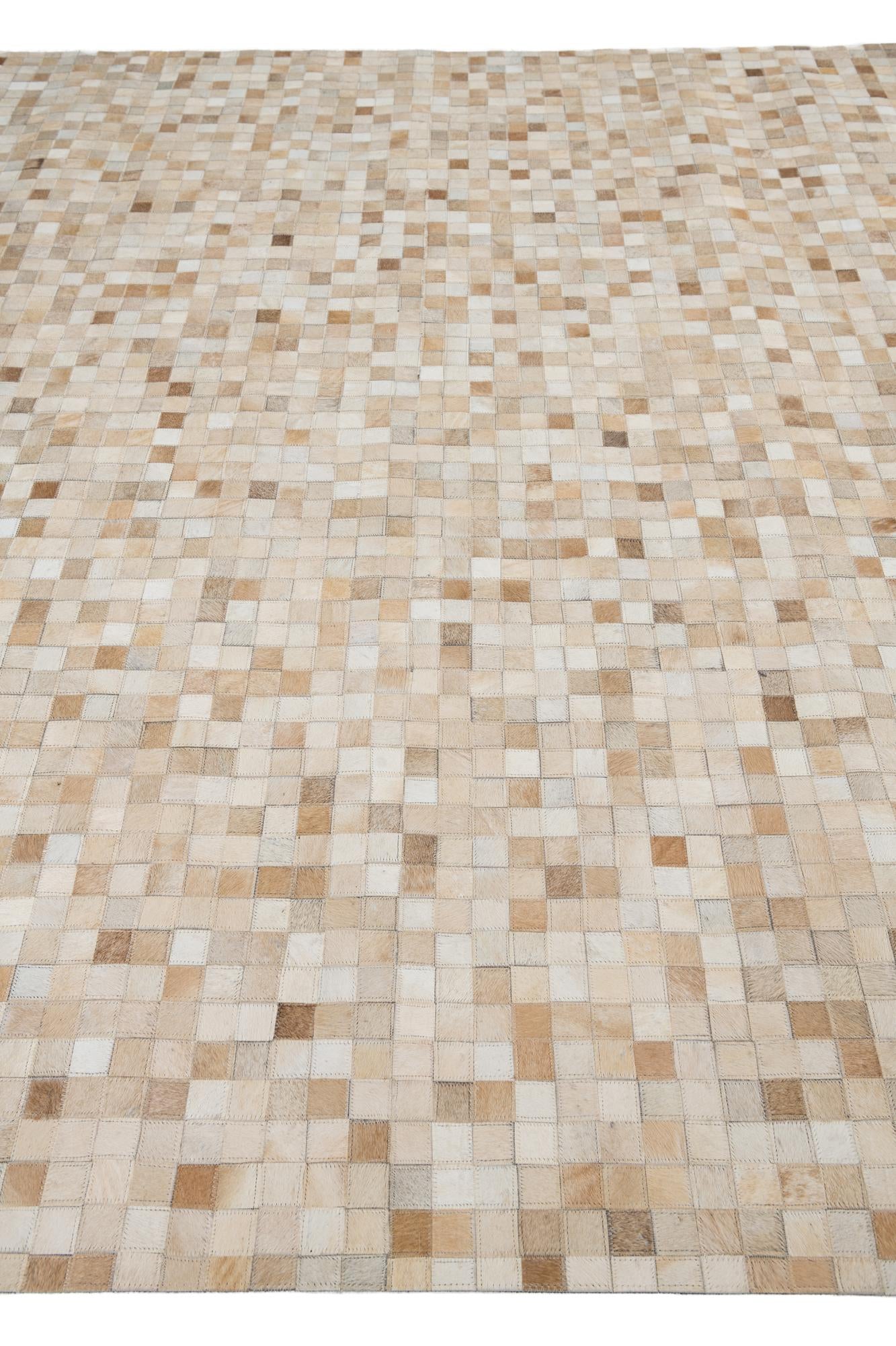 8' x 10' Cowhide Leather Rug
