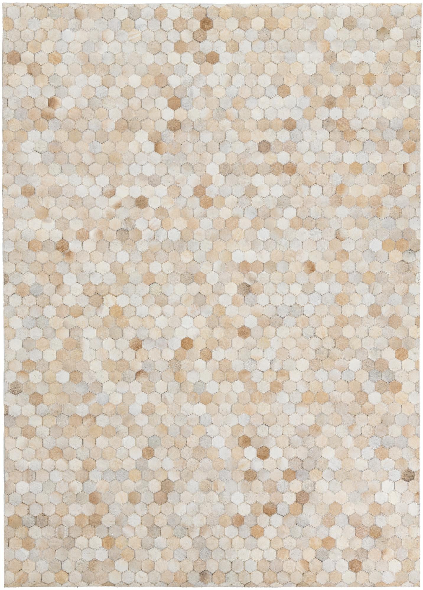 5' 3 x 7' 4 Cowhide Leather Rug