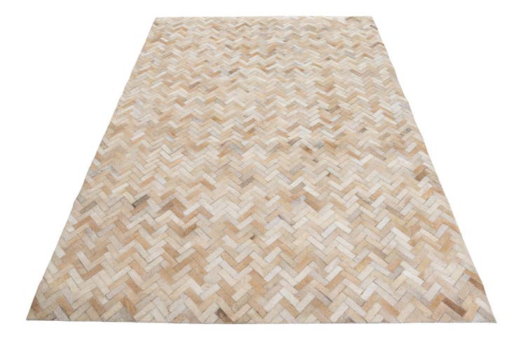 Detail image of 5' 3 x 7' 6 Cowhide Leather Rug