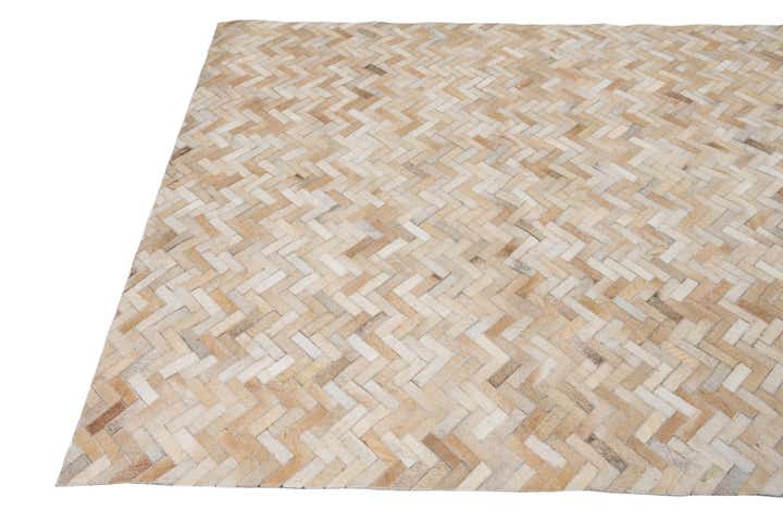 5' 3 x 7' 6 Cowhide Leather Rug