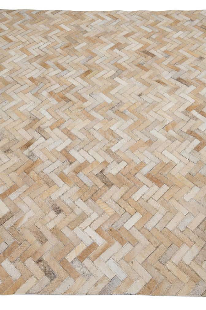 5' 3 x 7' 6 Cowhide Leather Rug