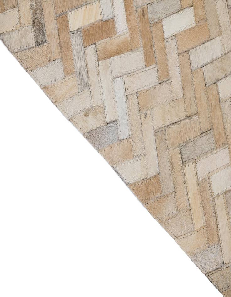 Detail image of 5' 3 x 7' 6 Cowhide Leather Rug