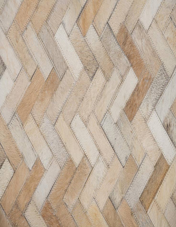 Detail image of 5' 3 x 7' 6 Cowhide Leather Rug