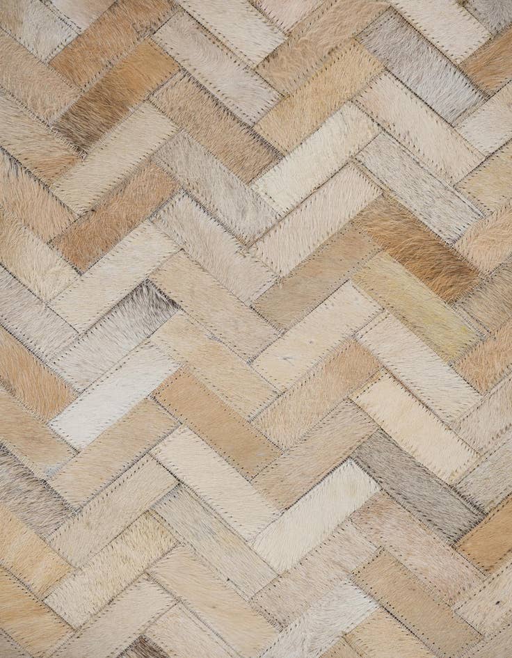 Detail image of 5' 3 x 7' 6 Cowhide Leather Rug