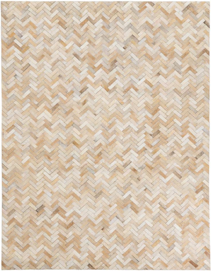 Detail image of 5' 3 x 7' 6 Cowhide Leather Rug