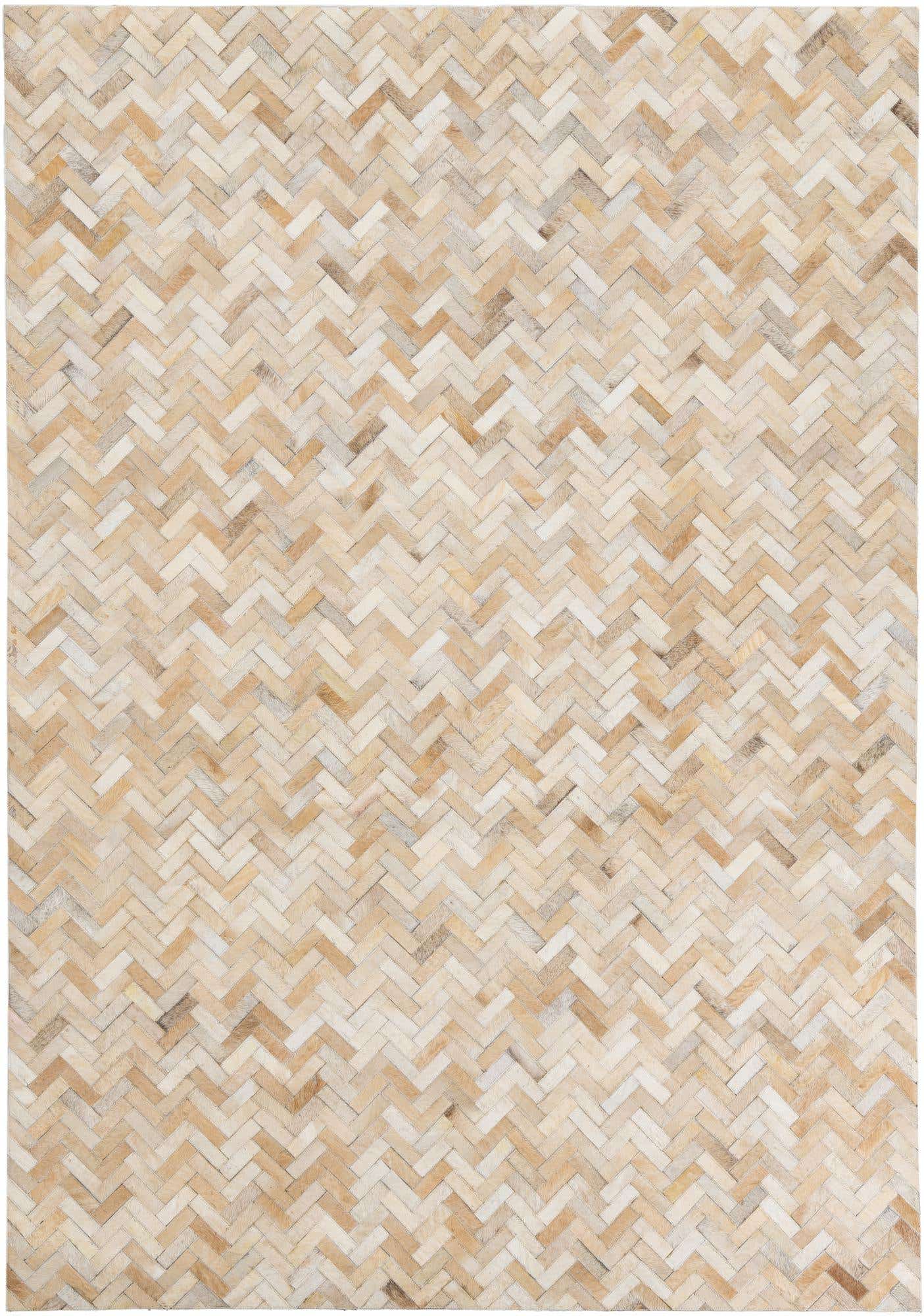 5' 3 x 7' 6 Cowhide Leather Rug