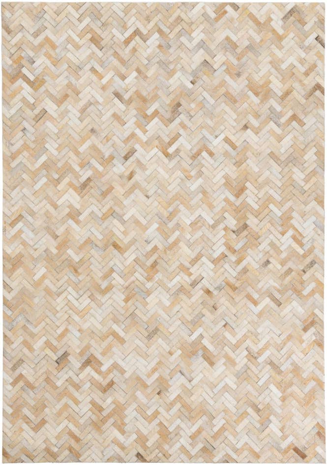 Detail image of 5' 3 x 7' 6 Cowhide Leather Rug