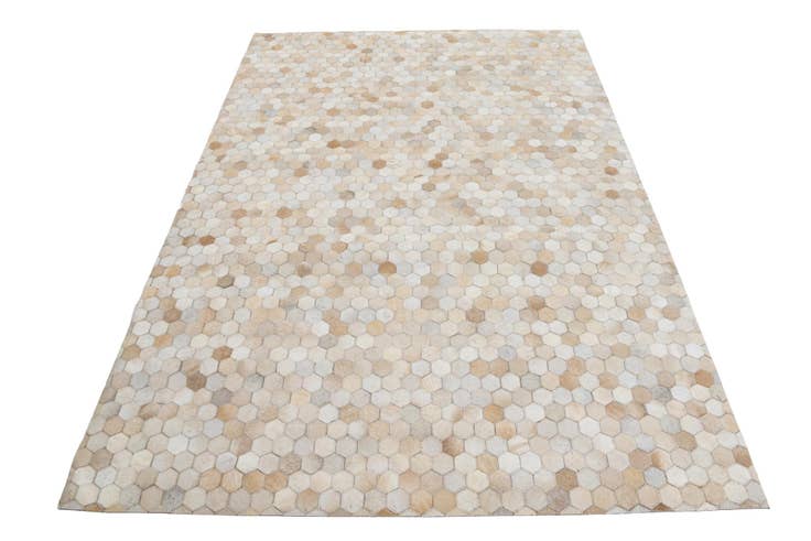 Detail image of 5' 3 x 7' 7 Cowhide Leather Rug