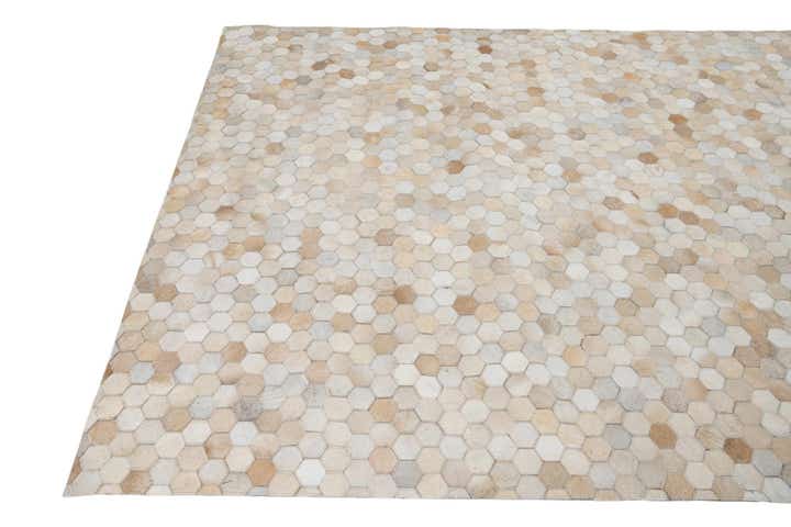 5' 3 x 7' 7 Cowhide Leather Rug