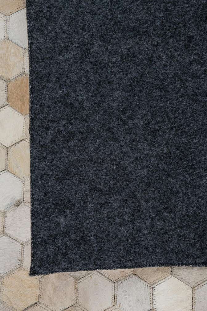 5' 3 x 7' 7 Cowhide Leather Rug