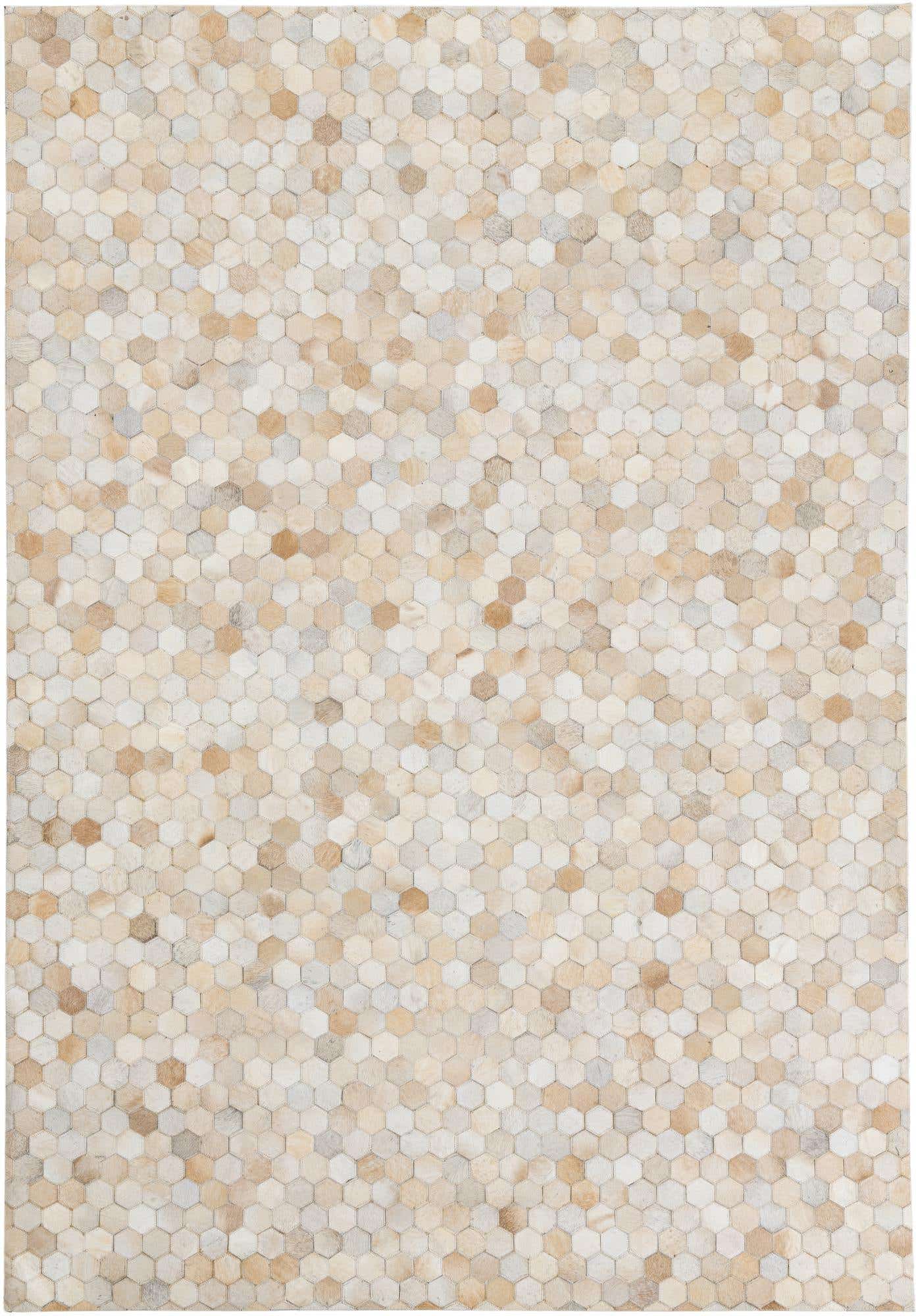 5' 3 x 7' 7 Cowhide Leather Rug