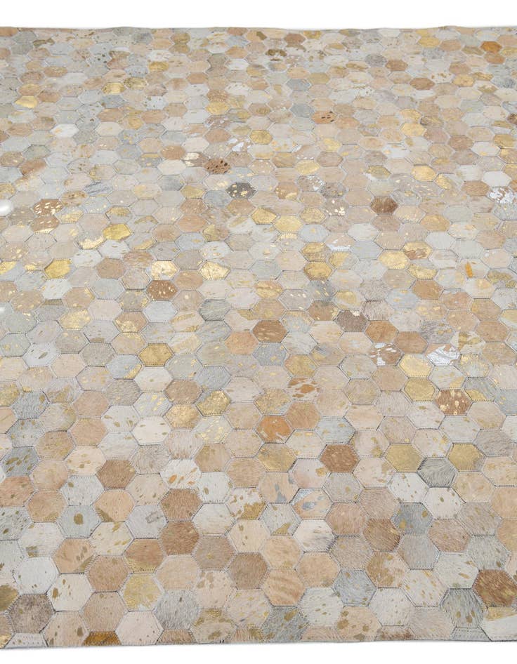 Detail image of 5' 2 x 8' Cowhide Leather Rug