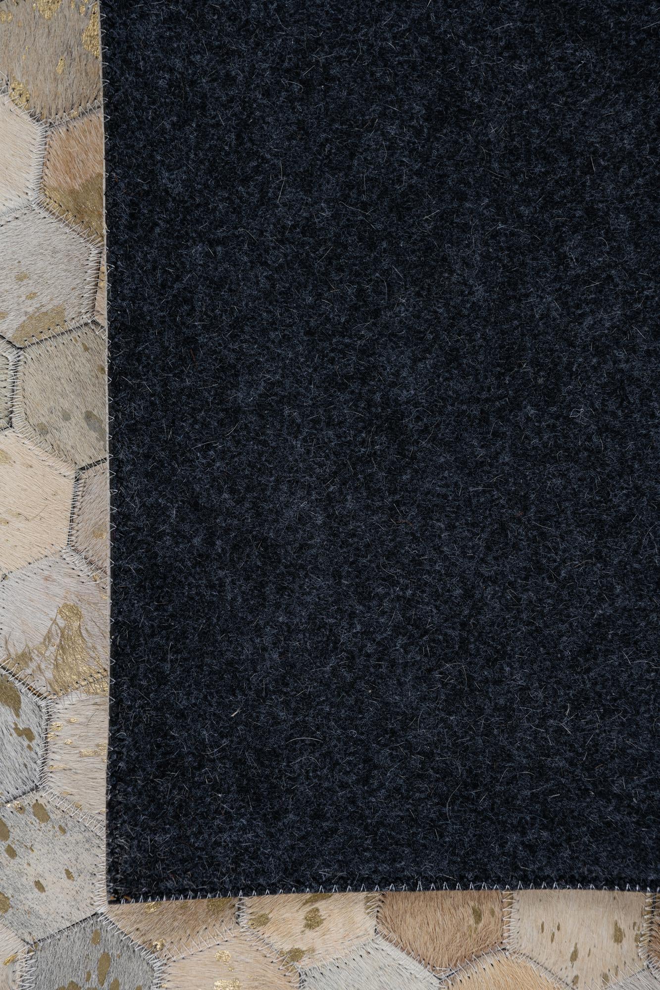 5' 2 x 8' Cowhide Leather Rug