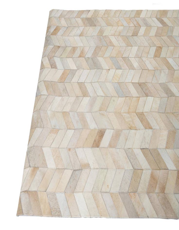 Detail image of 5' x 7' 10 Cowhide Leather Rug