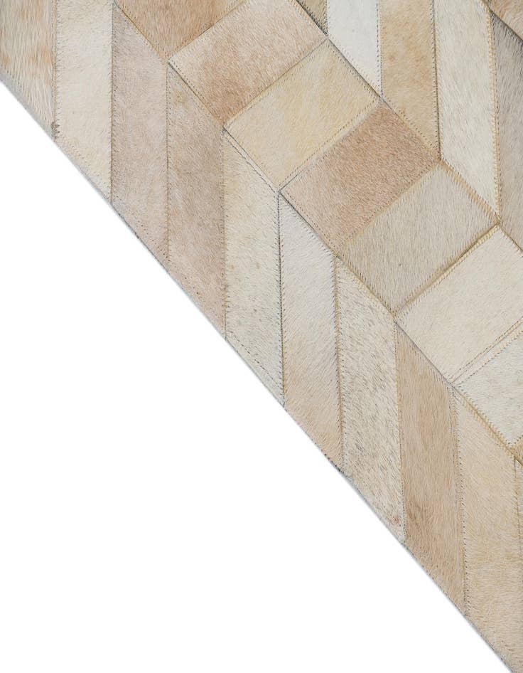 Detail image of 5' x 7' 10 Cowhide Leather Rug