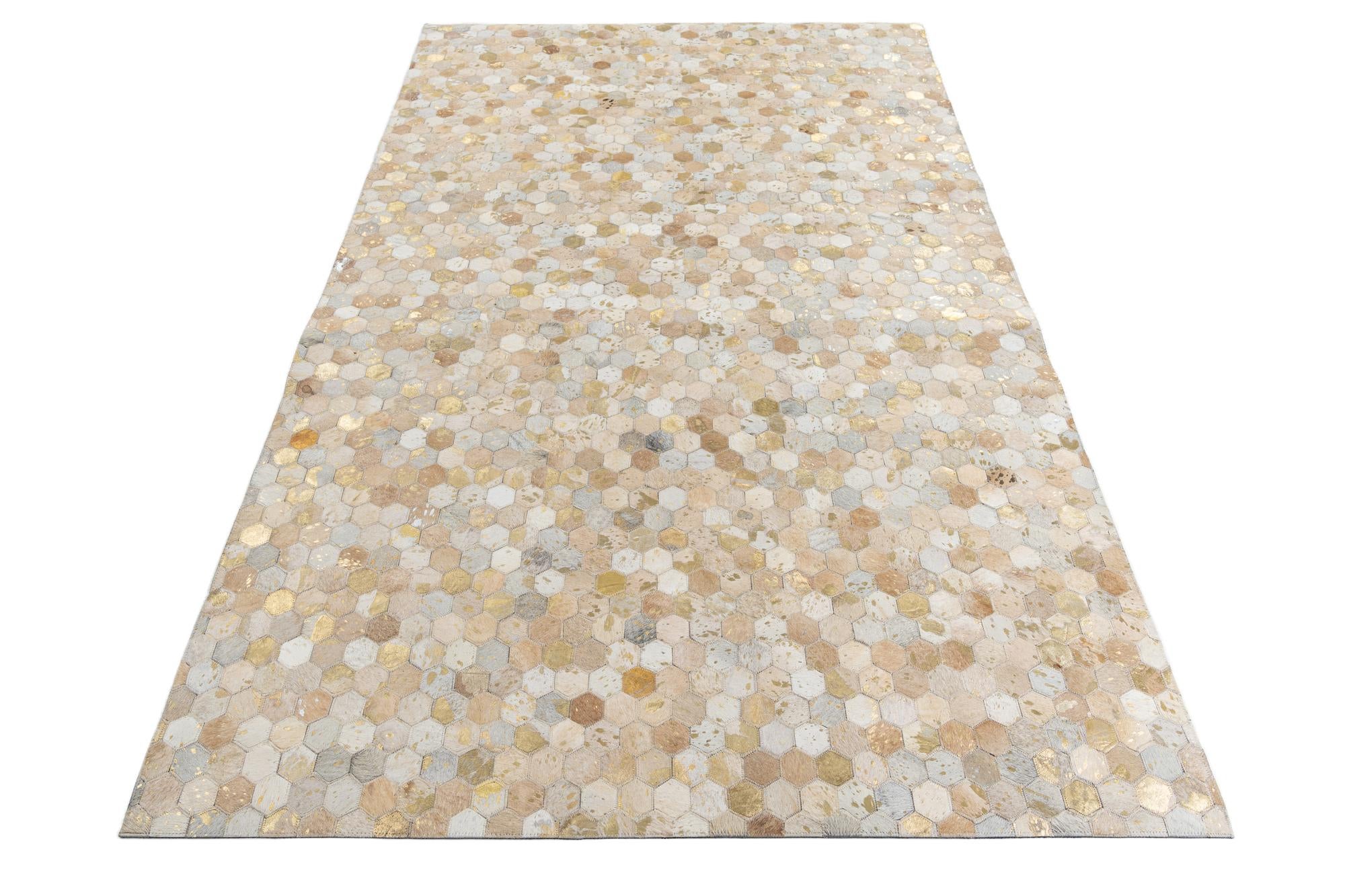 5' x 8' Cowhide Leather Rug